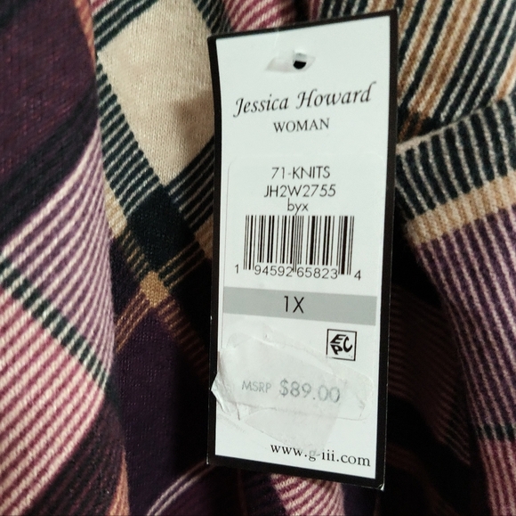 New Pretty Plaid Dress/ Size 1X - Picture 3 of 9